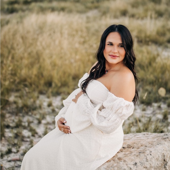 Worth Collective Long Sleeve Maternity Dress, Bump Friendly - Picture 4 of 6